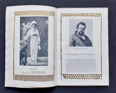 Boris Godounow. Drame musical populaire d'après Pouckine et Karamzine de M.P. Moussorgsky. Théâtre des Champs-Elysées. Saison russe 1913 organisée par Serge de Diaghilew.