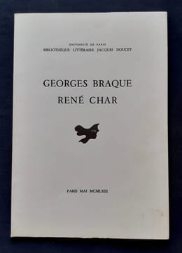 Georges braque. René Char. Manuscrits, livres, documents, estampes. . BRAQUE (Georges). CHAR (René). BLIN (Georges).