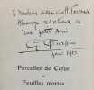 Parcelles de Cœur et Feuilles mortes. Po&egrave;mes.. TURPIN (Georges). APOLLINAIRE (Guillaume). 