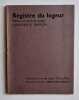 Registre du logeur. Histoire en forme de po&eacute;sie. . GREPON (Marguerite). 