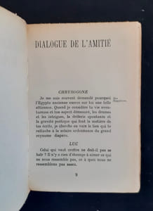 Dialogue de l'amitié.