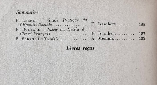 Cahiers internationaux de sociologie. Volume XII, 1952.