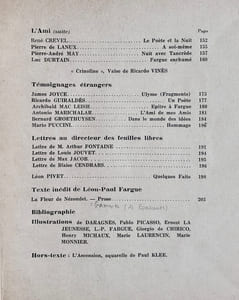 Hommage à Léon-Paul Fargue. Les Feuilles libres, N°45-46. Juin 1927