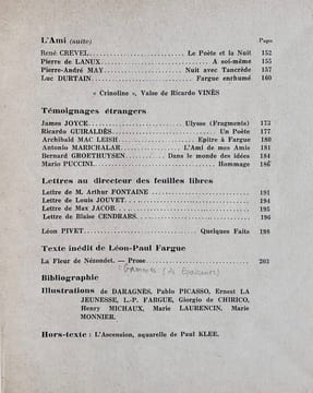 Hommage à Léon-Paul Fargue. Les Feuilles libres, N°45-46. Juin 1927. FARGUE (Léon-Paul). MAN RAY. KLEE (Paul). APOLLINAIRE (Guillaume). PROUST ...
