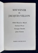 Souvenirs de Jacques Villon. par BRASSAI. MOREL (Maurice). PICON (Gaëtan). DARDEL (Georges). CASSOU (Jean).  - Image 2