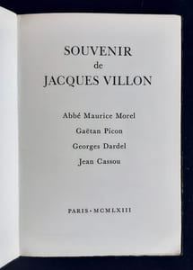 Souvenirs de Jacques Villon.