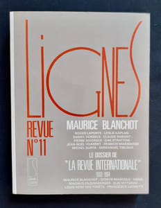 Lignes n°11, septembre 1990. Maurice Blanchot.