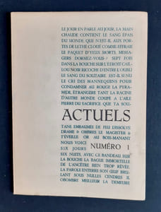 Actuels, N°1. Eté 1966.