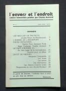 L’envers et l’endroit, cahiers bimestriels publiés par Charles Autrand: n°5, mai-juin 1972.  par AUTRAND (Charles). MANDIARGUES (André Pieyre). PUEL (Gaston). POELS (Jeanpyer). COULANGE (Alain). 