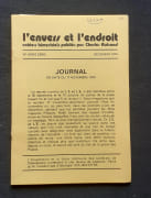 L’envers et l’endroit, cahiers publiés par Charles Autrand: numéro hors série, décembre 1974.  par AUTRAND (Charles). PELIKAN (Jiri). CRIEL (Gaston). 