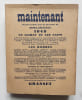 Maintenant. Cahier 9-10, juin 1948.. BOCQUET (L&eacute;on). POULAILLE (Henry). PRUGNOT (Jean). DELATOUSCHE (Germain). RAGON (Michel). CONSIDERANT (Victor). ...