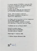 Anima n°1, janvier 1980. par BAILLY (Jean-Christophe). BREMOND (Jacques). HOLDERLIN (Friedrich). BALADINE (Isabelle). LAPORTE (Roger). LEQUIER (Jules). STETIE (Salah). TABOURET (Jacques).  - Image 3