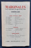 Marginales. Revue trimestrielle des id&eacute;es et des lettres. N&deg;30, janvier-f&eacute;vrier 1953. . JUIN (Hubert). NELOD (Gilles). AYGUESPARSE (Albert). PETRONIO ...