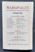 Marginales. Revue trimestrielle des idées et des lettres. N°34, octobre 1953. par BOSQUET (Alain). MARIN (Juan). REMY (Tristan). LINZE (Georges). CLERICI (Roger). HANKART (Robert). MUSIN (Louis). AYGUESPARSE (Albert). NELOD (Gilles). PETRONIO (Arthur). 