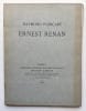 Ernest Renan. . POINCARE (Raymond). RENAN (Ernest). 