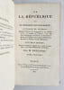 De la R&eacute;publique ou du meilleur gouvernement; ouvrage de Cic&eacute;ron, r&eacute;tabli d'apr&egrave;s les fragments et ses autres &eacute;crits, et traduit en fran&ccedil;ais, avec des ...