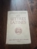 Les Lettres Latines. Morisset et Thévenot