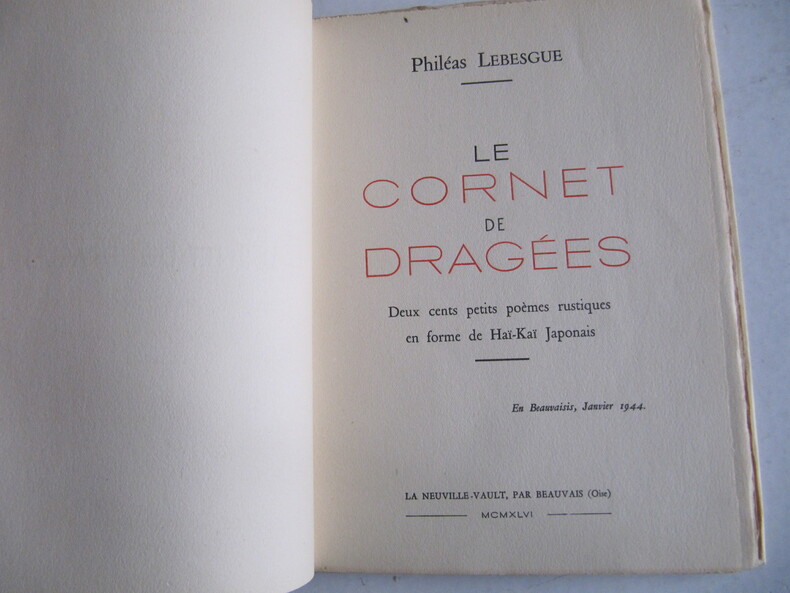 LEBESGUE Philéas - Le cornet de dragées - Livre Rare Book