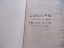 Bibliotheca iuris canonici veteris in duos tomos distributa. Quorum vnus canonum ecclesiasticorum codices antiquos, tum Graecos, tum Latinos ...