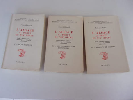 L'ALSACE AU DEBUT DU XIX siècle.les 3 tomes. LEUILLIOT Paul