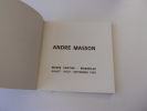 ANDRE MASSON  Mus&eacute;e Cantini. MASSON Andr&eacute;