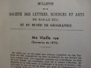 Bulletin de la Société des Lettres, Sciences & Arts de Bar-le-Duc et du Musée de Géographie.-9ème volume-1950-1959-N° 2, pagination 17 à 52. . ...