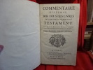 Commentaire littéral sur tous les livres de l’ancien et du nouveau testament-Tome premier, partie seconde: Lévitique; sur les nombres; sur le ...