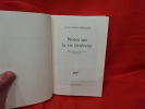 Notes sur la vie littéraire 1902-1968. . [LITTERATURE] - SCHLUMBERGER (Jean)