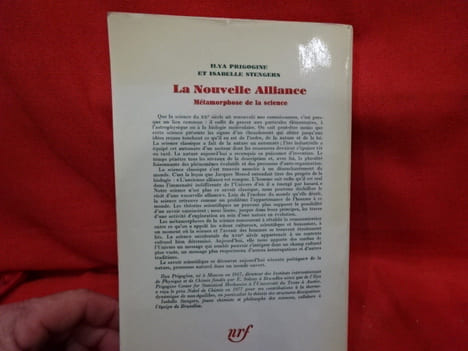 La nouvelle alliance. Métamorphose de la Science. . [PHILOSOPHIE SCIENCES HUMAINES] - PRIGOGINE (Ilya), STENGERS (Isabelle)