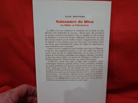 Naissance de dieu, la bible et l'historien. . [HISTOIRE] - BOTTERO (Jean)