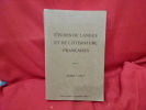 Études de langue française et de littérature offertes à André Lanly. . [LITTERATURE] - COLLECTIF