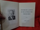 Études de langue française et de littérature offertes à André Lanly. . [LITTERATURE] - COLLECTIF