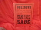Revue Obliques-N° 12-13. Sade. . [LITTERATURE] - COLLECTIF