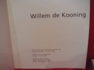De Kooning. 