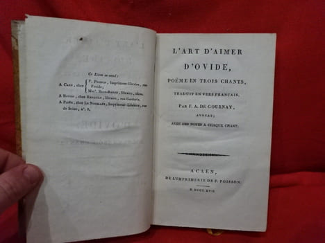L'art d'aimer d'Ovide, poème en trois chants. . [LIVRES ANCIENS] - OVIDE