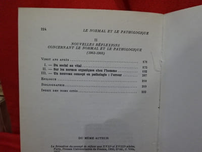 Le normal et le pathologique.