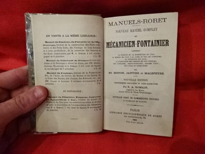 Nouveau Manuel complet du Mécanicien-Fontainier. 