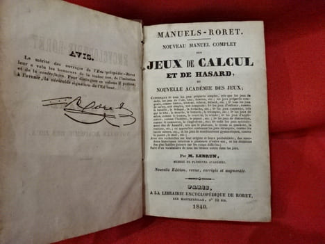 Nouveau Manuel complet des Jeux de Calcul et de Hasard, ou Nouvelle Académie des Jeux. . [TECHNIQUE] - LEBRUN