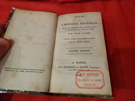 Résumé de l'Histoire d'Espagne, depuis la conquête des Romains jusqu'à la révolution de l'Île de Léon. . [HISTOIRE] - RABBE (Alph.)