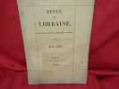 Revue de Lorraine (Meurthe, Meuse, Moselle, Vosges). Tome II, N° 12. Juin, 1837, paginé de 268 à 312. . [LORRAIN] - COLLECTIF