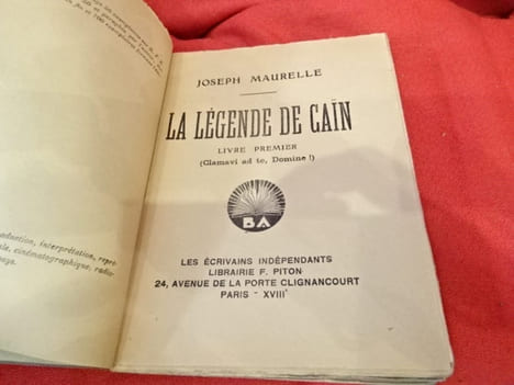 N° 010. – La Légende de Cain. – Livre premier (Clamavi ad te, Domine!). – N° 085. – La Légende de Cain. – Livre deuxième (Terre promise). – N° ...