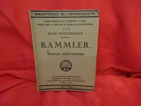 N° 053. – Rammler, héros méconnu. . [PHILOSOPHIE SCIENCES HUMAINES] - SOUVENANCE (Jean)