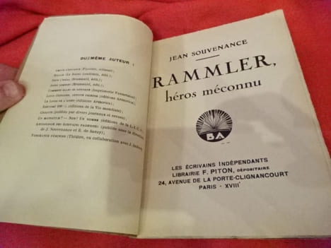 N° 053. – Rammler, héros méconnu. . [PHILOSOPHIE SCIENCES HUMAINES] - SOUVENANCE (Jean)