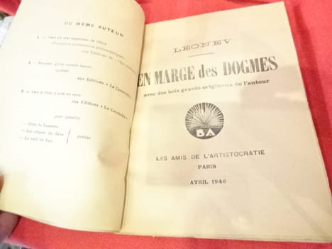 N° 122. – En Marge des Dogmes. . [PHILOSOPHIE SCIENCES HUMAINES] - LÉONEV