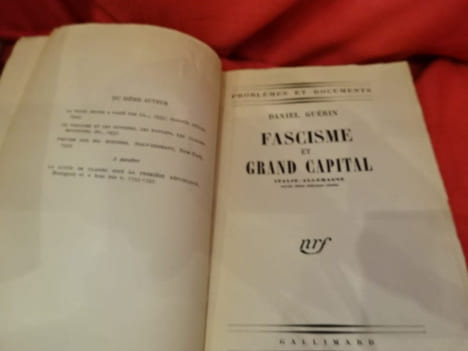 Fascisme et Grand Capital, Italie-Allemagne. . [PHILOSOPHIE SCIENCES HUMAINES] - GUÉRIN (Daniel)