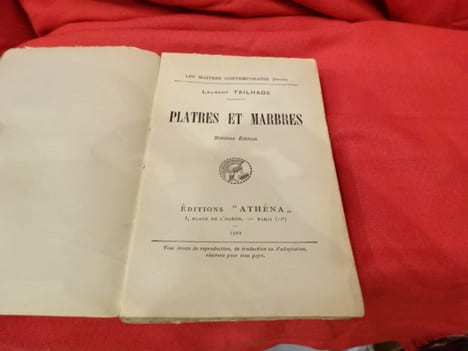 Plâtres et marbres. . [LITTERATURE] - TAILHADE (Laurent)