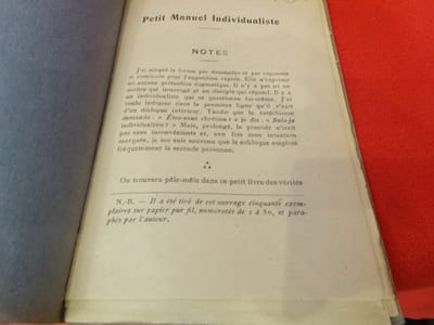 Petit Manuel individualiste.