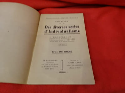 Des diverses sortes d’Individualisme.