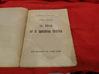 La Vérité sur le Syndicalisme Chrétien.