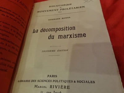 La Décomposition du marxisme.
